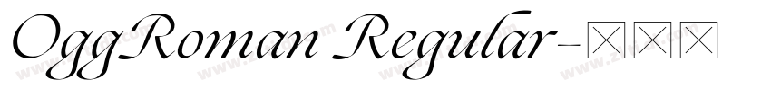 OggRoman Regular字体转换